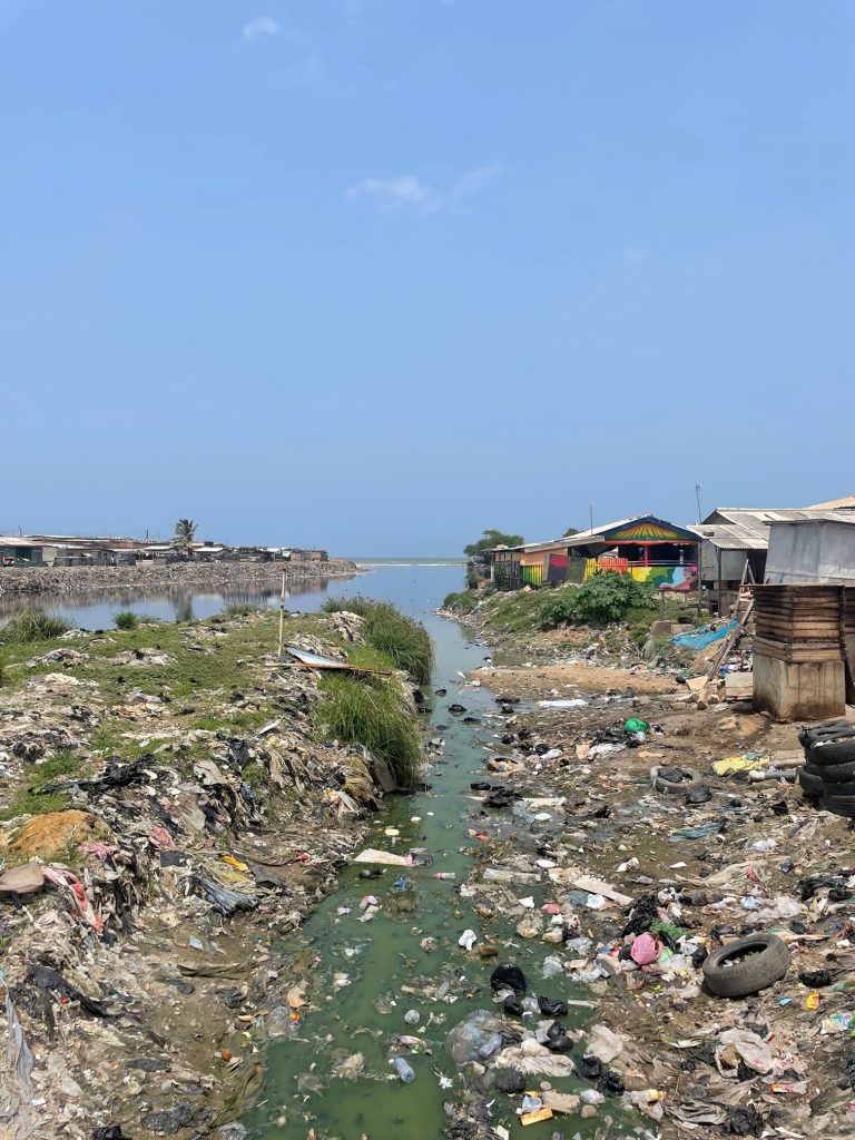 View leading down to the sea in Accra