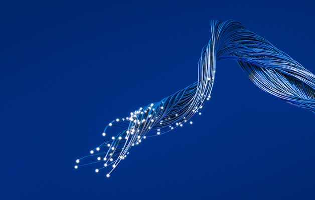 luces sobre fondo azul
