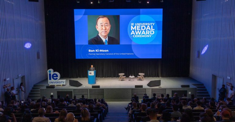 Ban Ki-moon awarded IE University medal for his United Nations SDG and 2030 Agenda leadership