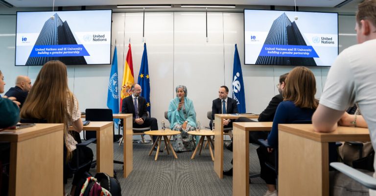 DSG Amina J. Mohammed visits IE University to advance the collaboration on the 2030 SDG Agenda