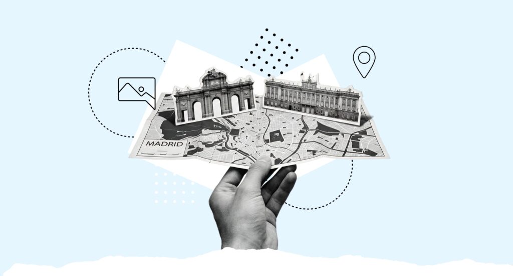 Map and graphic of Madrid excursions